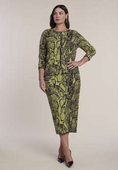 Intarsia Sweater Midi Skirt
