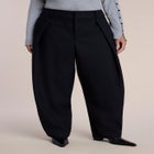Pleat-Detail Tailored Barrel Pant image number 1