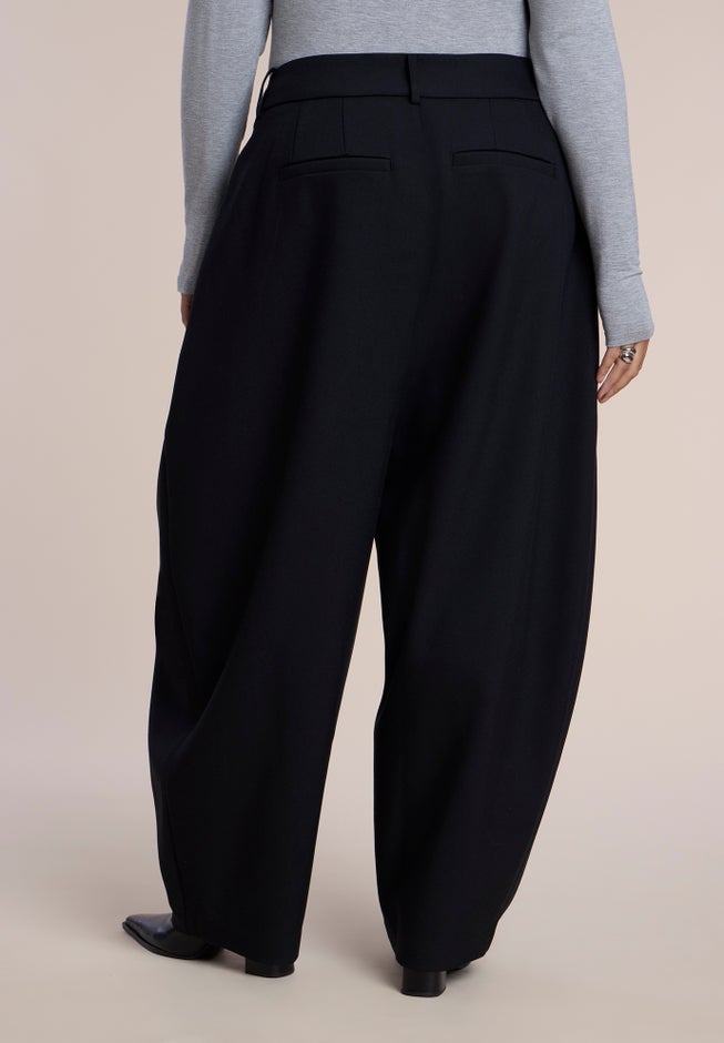 Pleat-Detail Tailored Barrel Pant image number 2