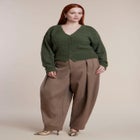 Pleat-Detail Tailored Barrel Pant image number 1