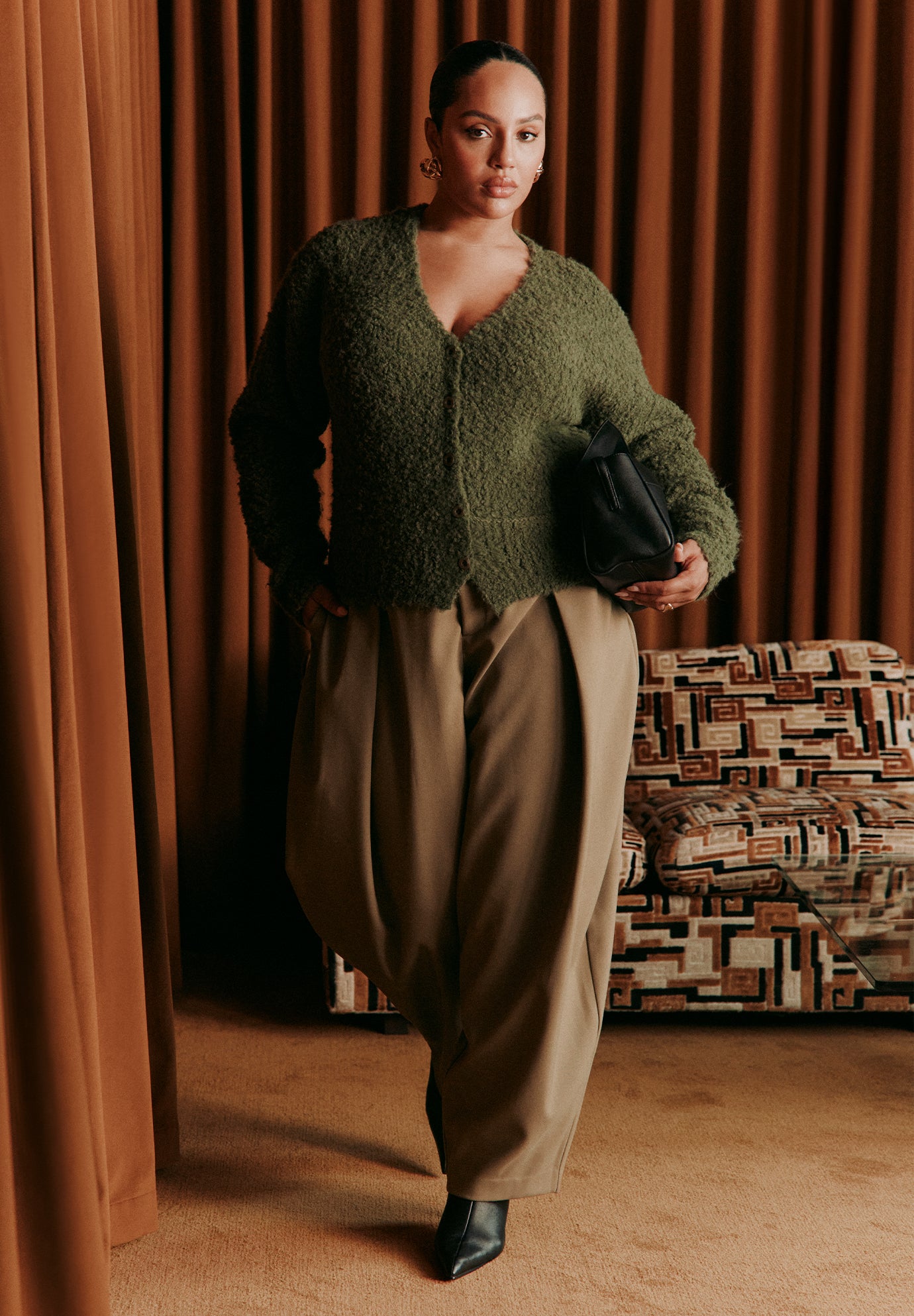 Pleat-Detail Tailored Barrel Pant image number 0