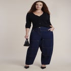 High-Rise Pocket Barrel Jean image number 1