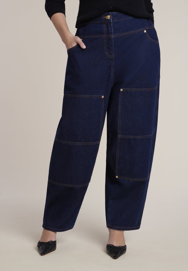 High-Rise Pocket Barrel Jean image number 2