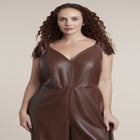 Fringe Detail Faux Leather Jumpsuit image number 3