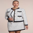Tipped Tweed Boxy Jacket image number 0