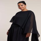 Asymmetric Top With Chiffon Cape image number 0