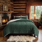 Flocked Sherpa Comforter Set image number 0