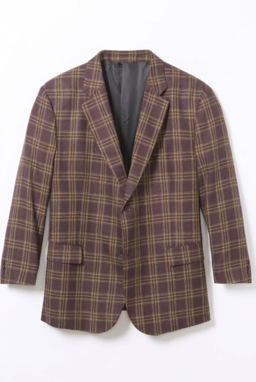 Burgundy Check Sport Coat image number 2