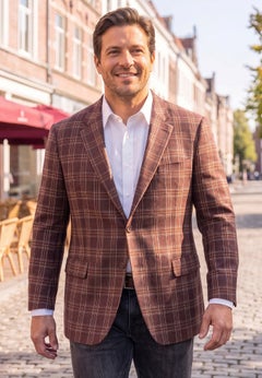 Burgundy Check Sport Coat