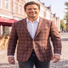 Burgundy Check Sport Coat image number 0