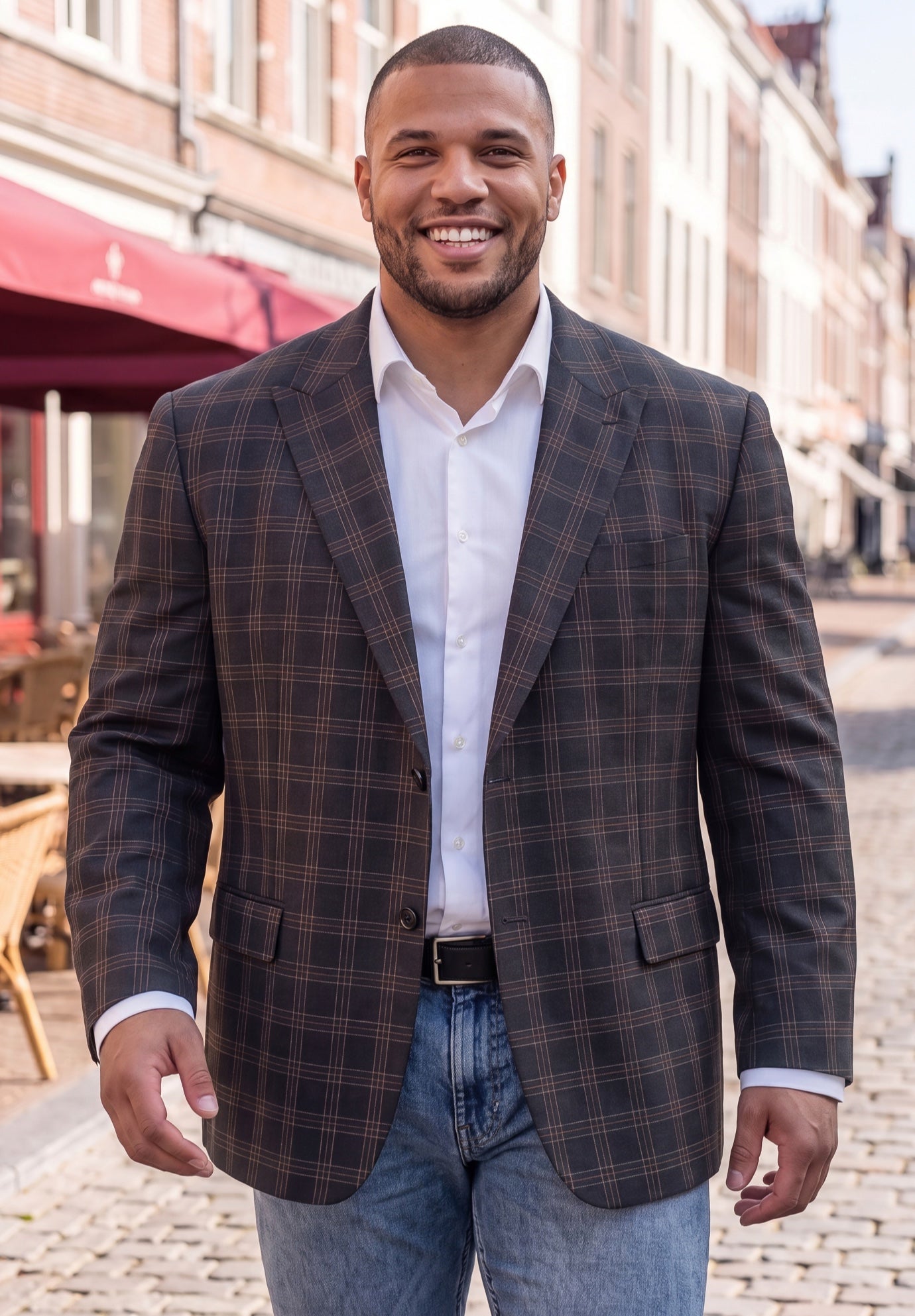 Black Plaid Sport Coat image number 0