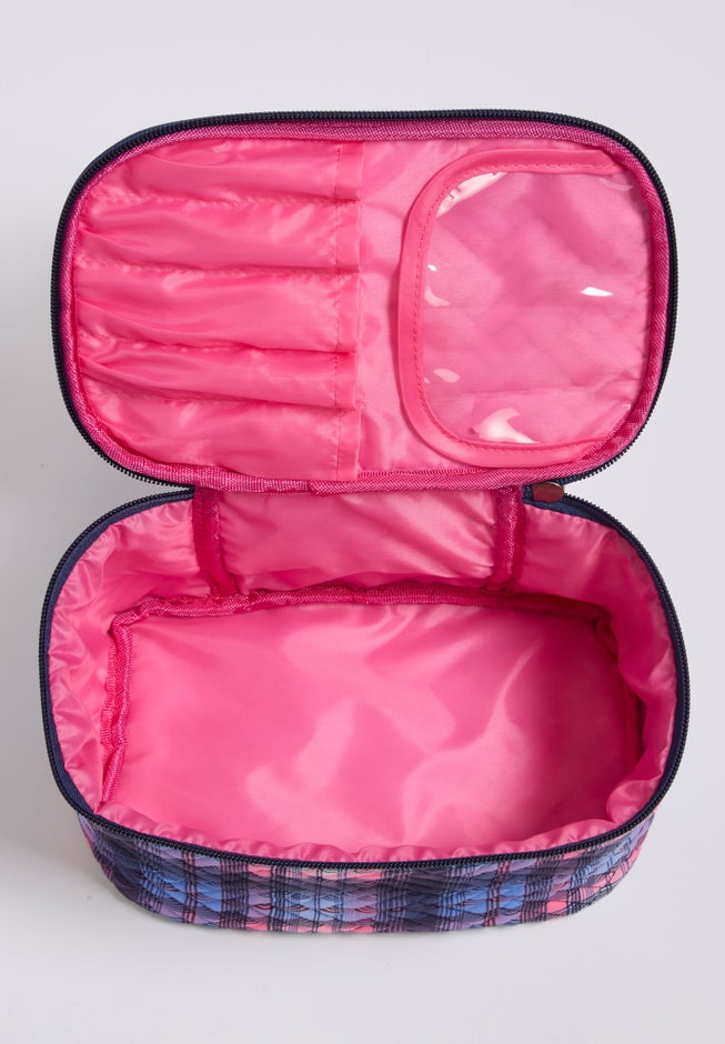 Travel Perfect 2pc Quilted Toiletry Case/Eye Mask Set image number 1