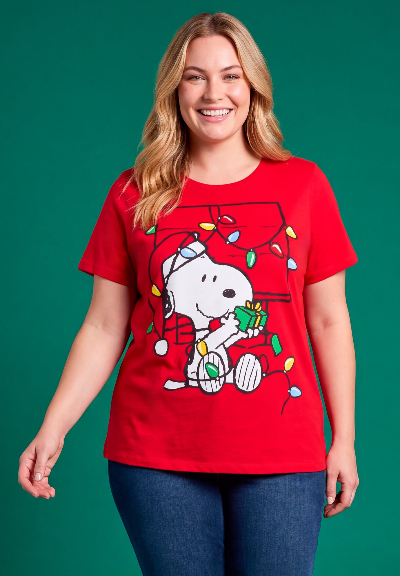 Joy Snoopy Crewneck Tee image number 0