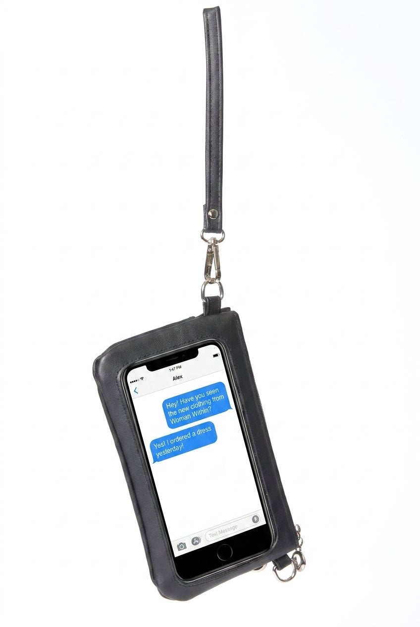 Crossbody Bag/Wristlet with Touchscreen Back image number 1