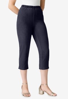 Plus Size Comfort Stretch Capri Jean