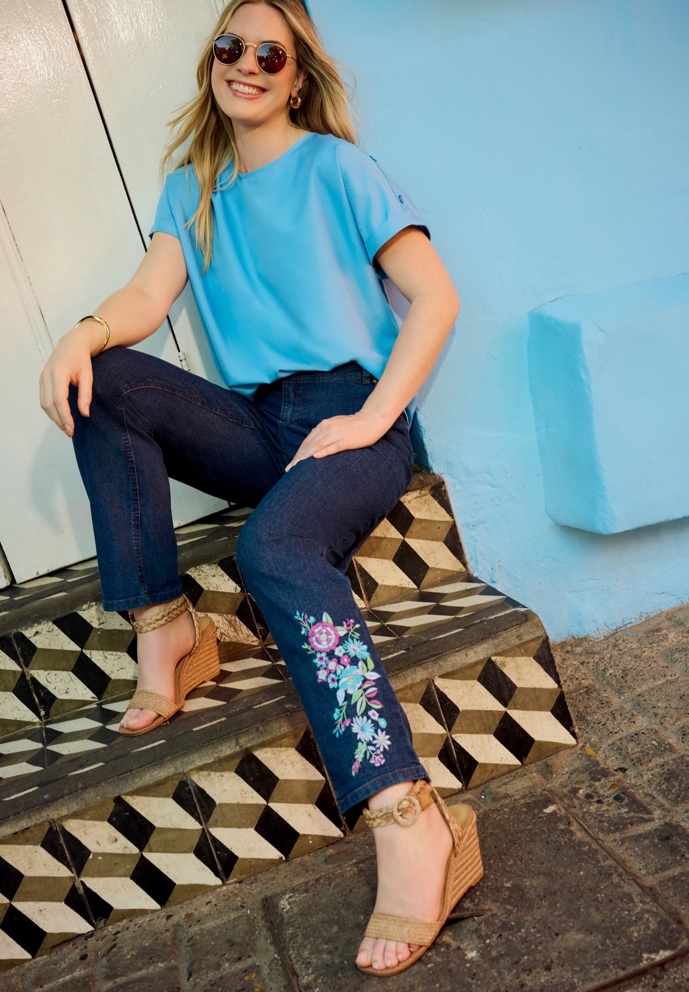 Stretch Denim 5-Pocket Straight-Leg Jeans image number 0
