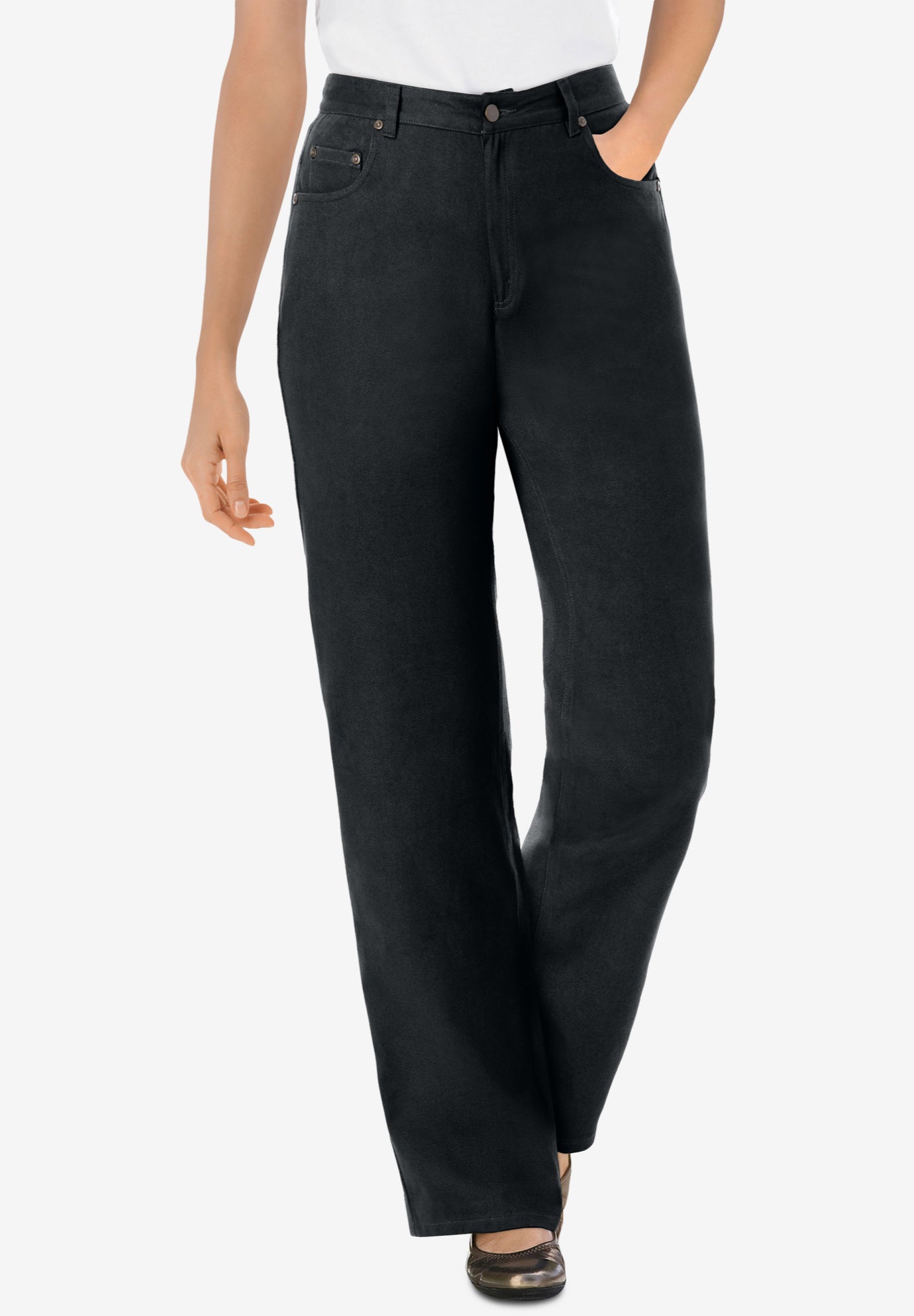 Perfect Relaxed All-Cotton Denim Five-Pocket Jeans image number 0