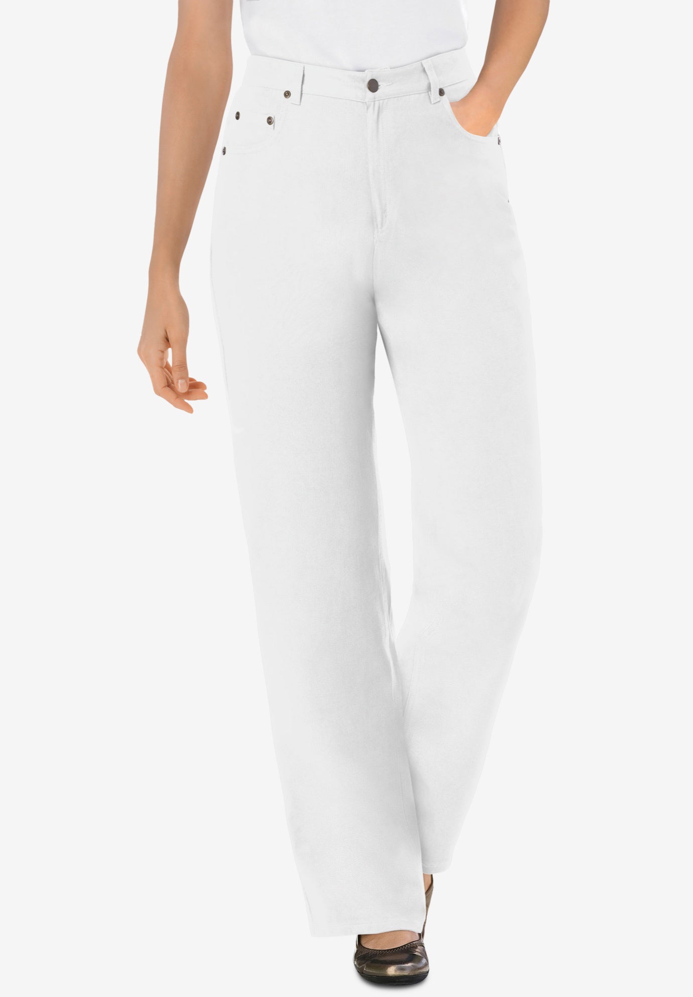 Perfect Relaxed All-Cotton Denim Five-Pocket Jeans image number 0