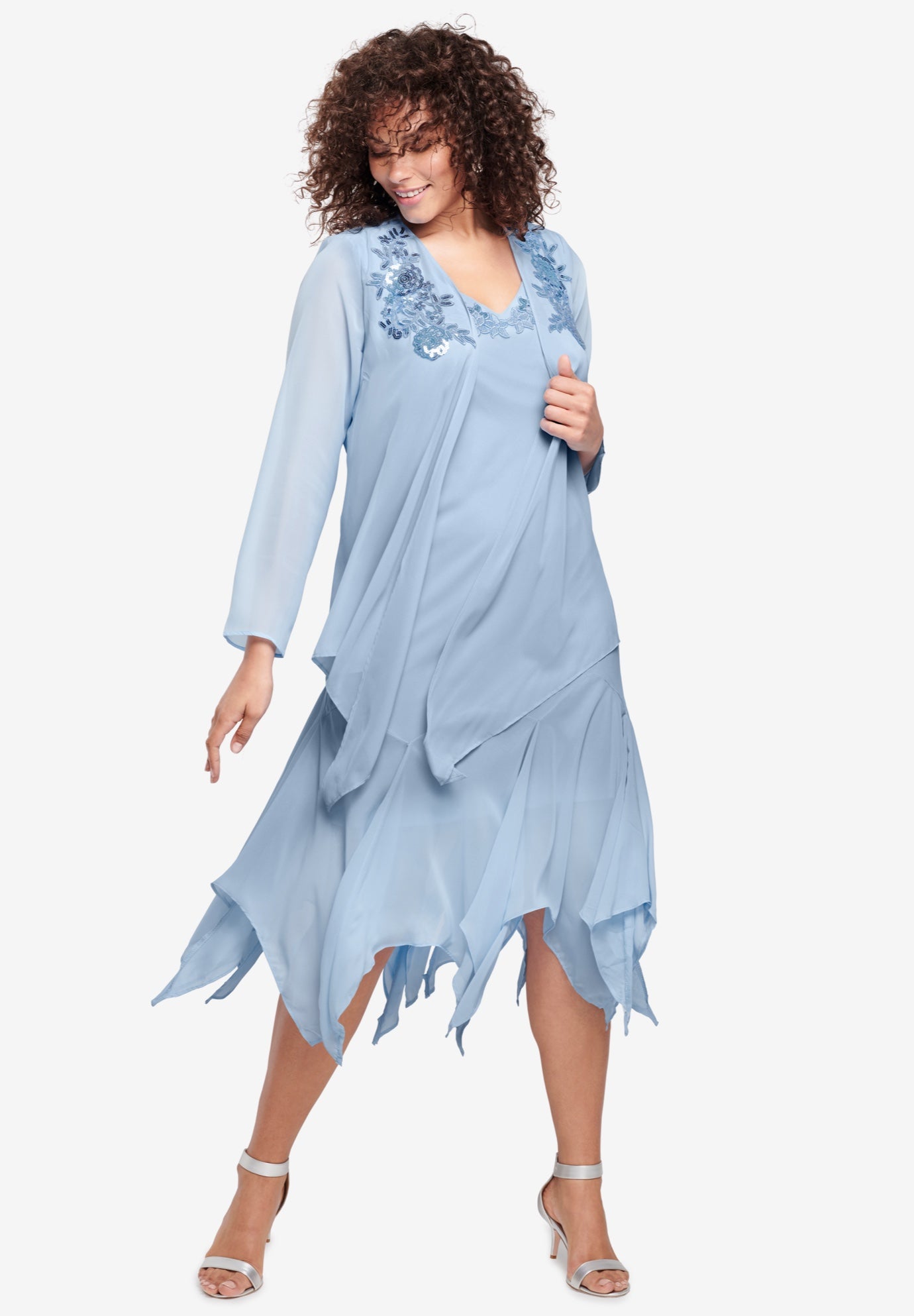 Sequin Jacket Dress Set image number 4