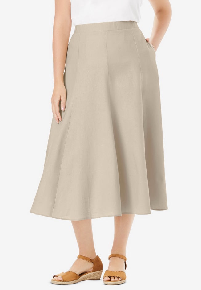 Linen-Blend Skirt image number 1