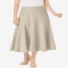 Linen-Blend Skirt image number null