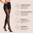 Silky Toes Control Top Ultra Soft Sheer 2-Pack Tights image number null