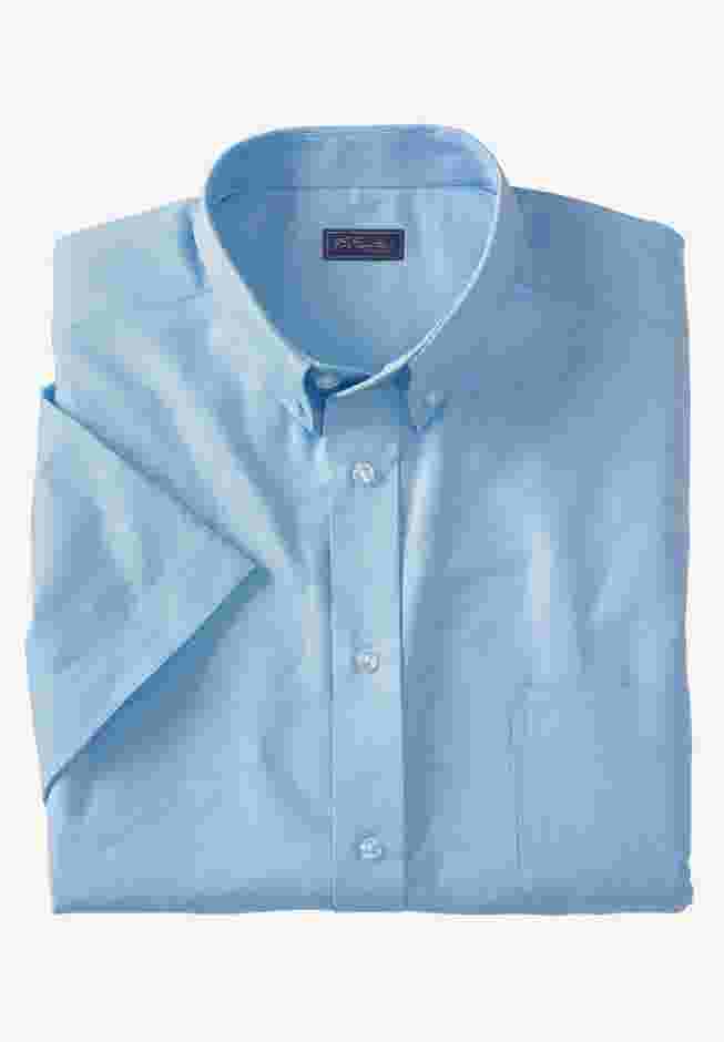 Wrinkle-Free Short-Sleeve Oxford Dress Shirt image number 0