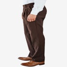 No Hassle Classic Fit Expandable Waist Double-Pleat Dress Pants image number null