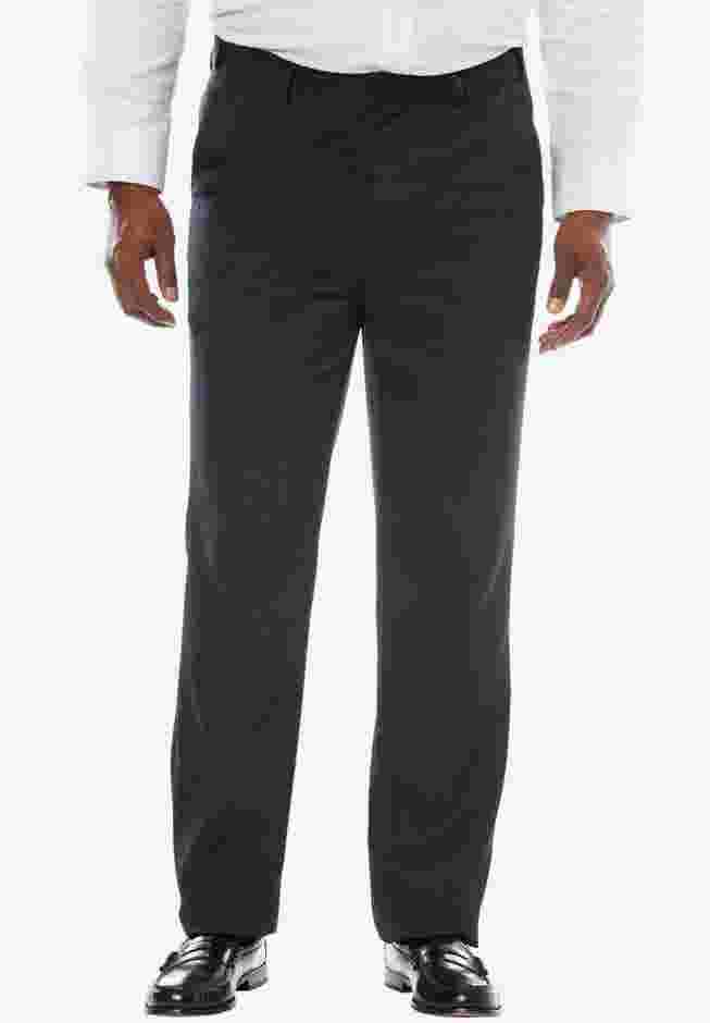 KS Signature No Hassle Classic Fit Expandable Waist Plain Front Dress Pants image number 0