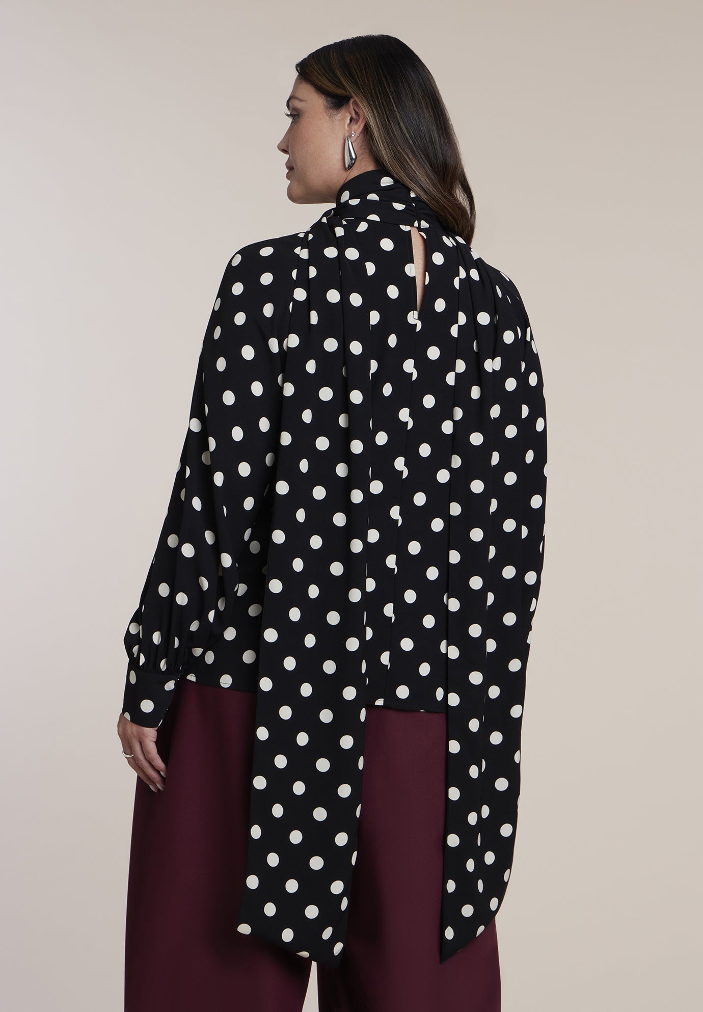 Dramatic Tie-Neck Blouse image number 1