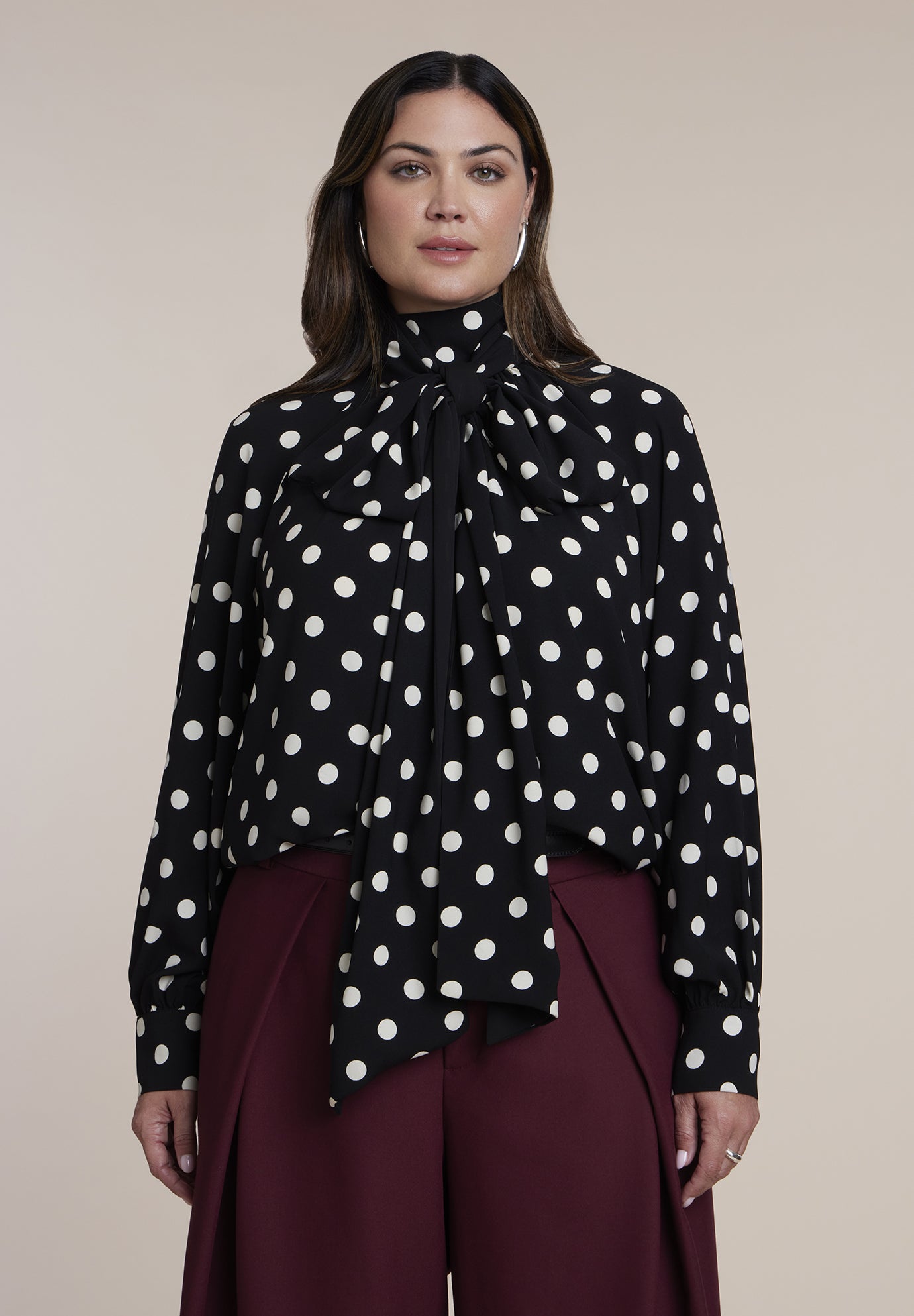 Dramatic Tie-Neck Blouse image number 0