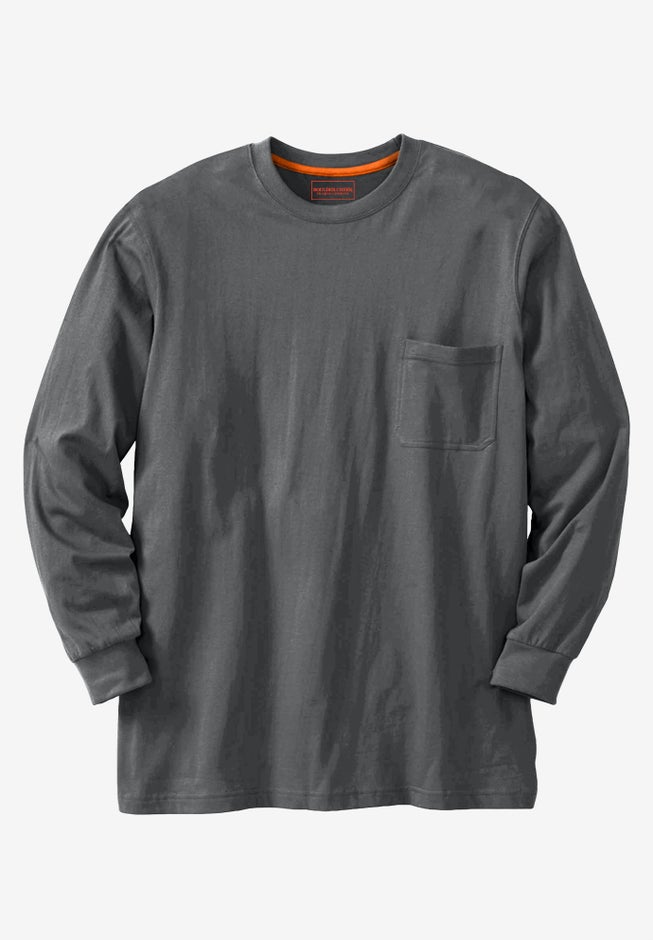 Heavyweight Crewneck Long-Sleeve Pocket T-Shirt image number 0