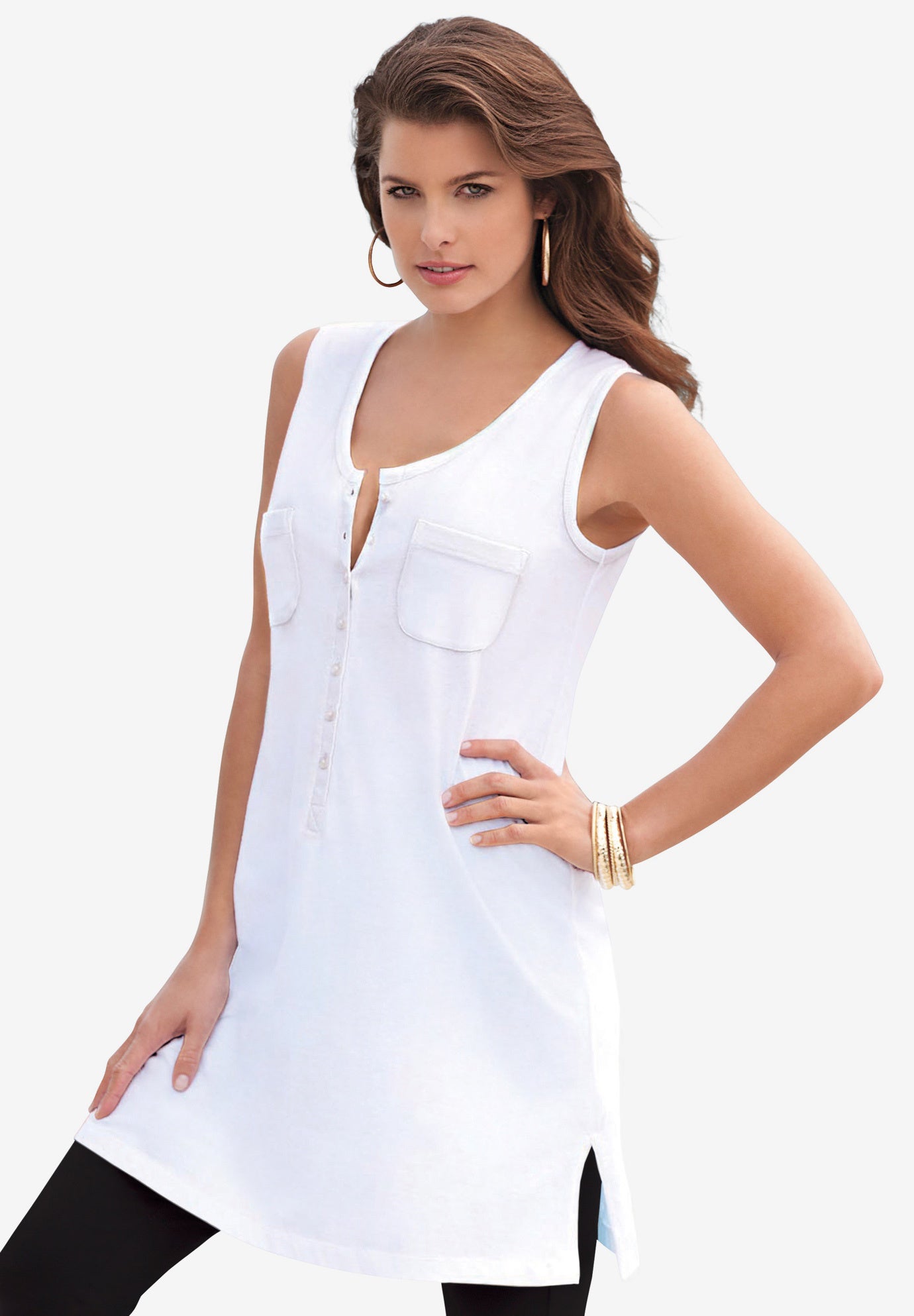 Henley Ultimate Tunic Tank image number 0