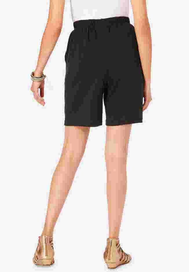 Plus Size Soft Knit Pull-On Short image number 1