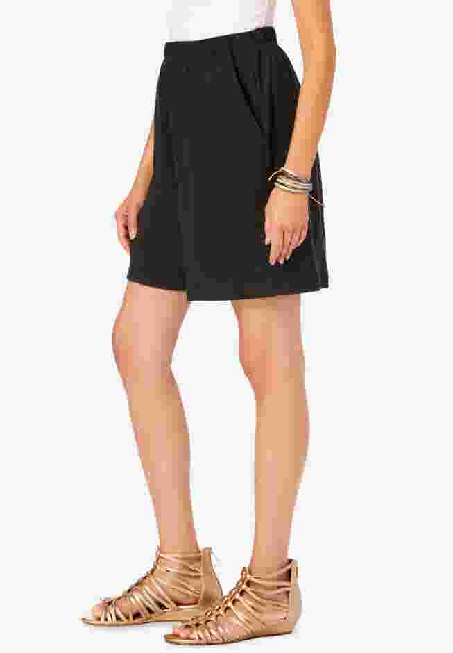 Plus Size Soft Knit Pull-On Short image number 2