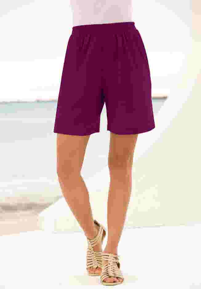 Plus Size Soft Knit Pull-On Short image number 3