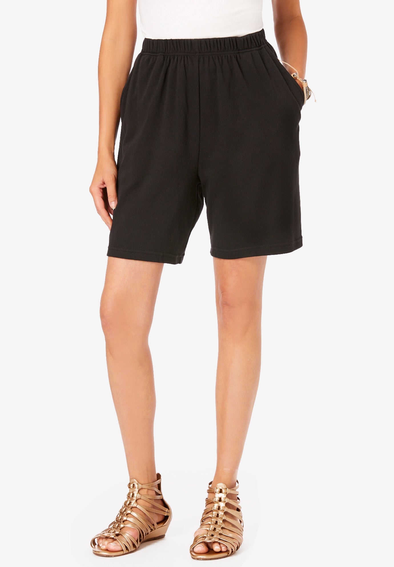 Plus Size Soft Knit Pull-On Short image number 0