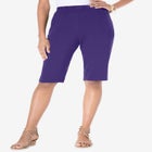 Plus Size Soft Knit Pull-on Bermuda Short image number 0