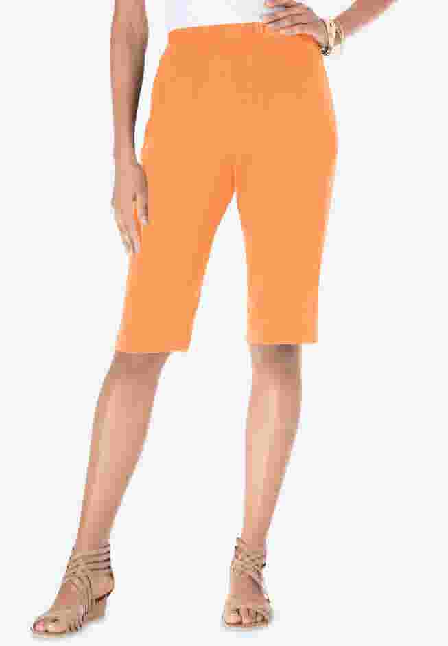 Plus Size Soft Knit Pull-on Bermuda Short image number 0