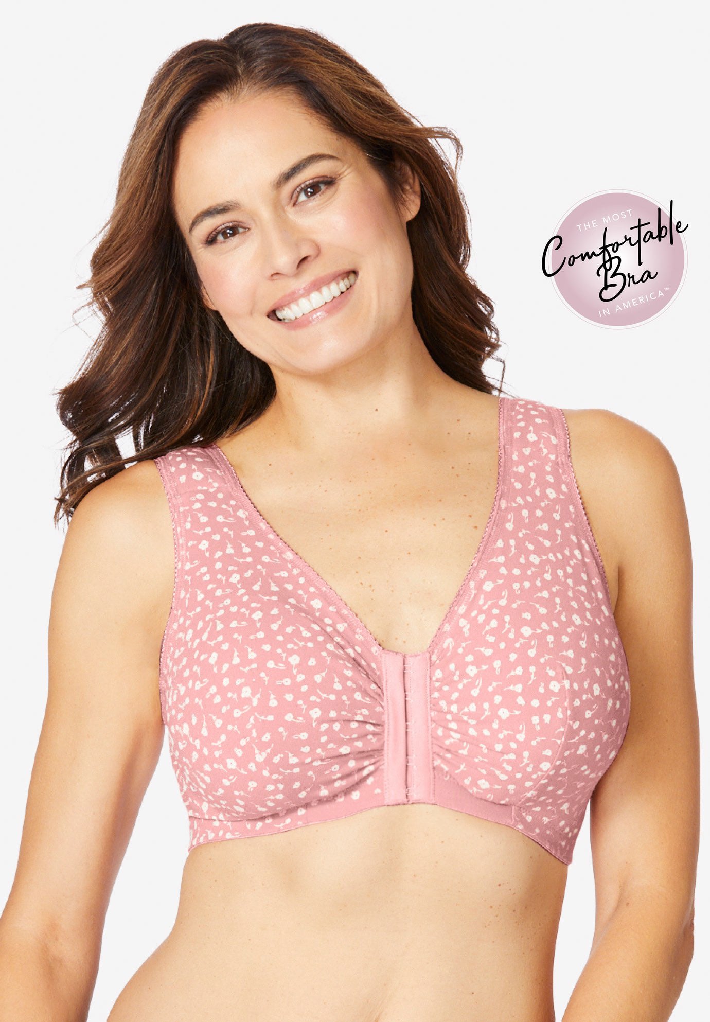 Leading Lady&reg; Meryl Cotton Front-Close Wireless Bra image number 0