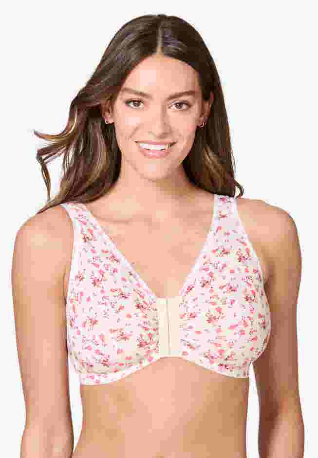 Leading Lady® Meryl Cotton Front-Close Wireless Bra image number 0