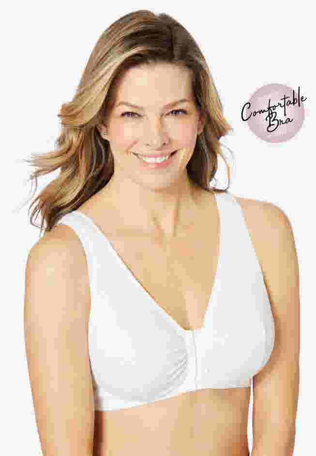 Leading Lady® Meryl Cotton Front-Close Wireless Bra image number 0