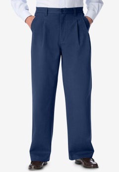 Wrinkle-Free Double-Pleat Pant with Side-Elastic Waist