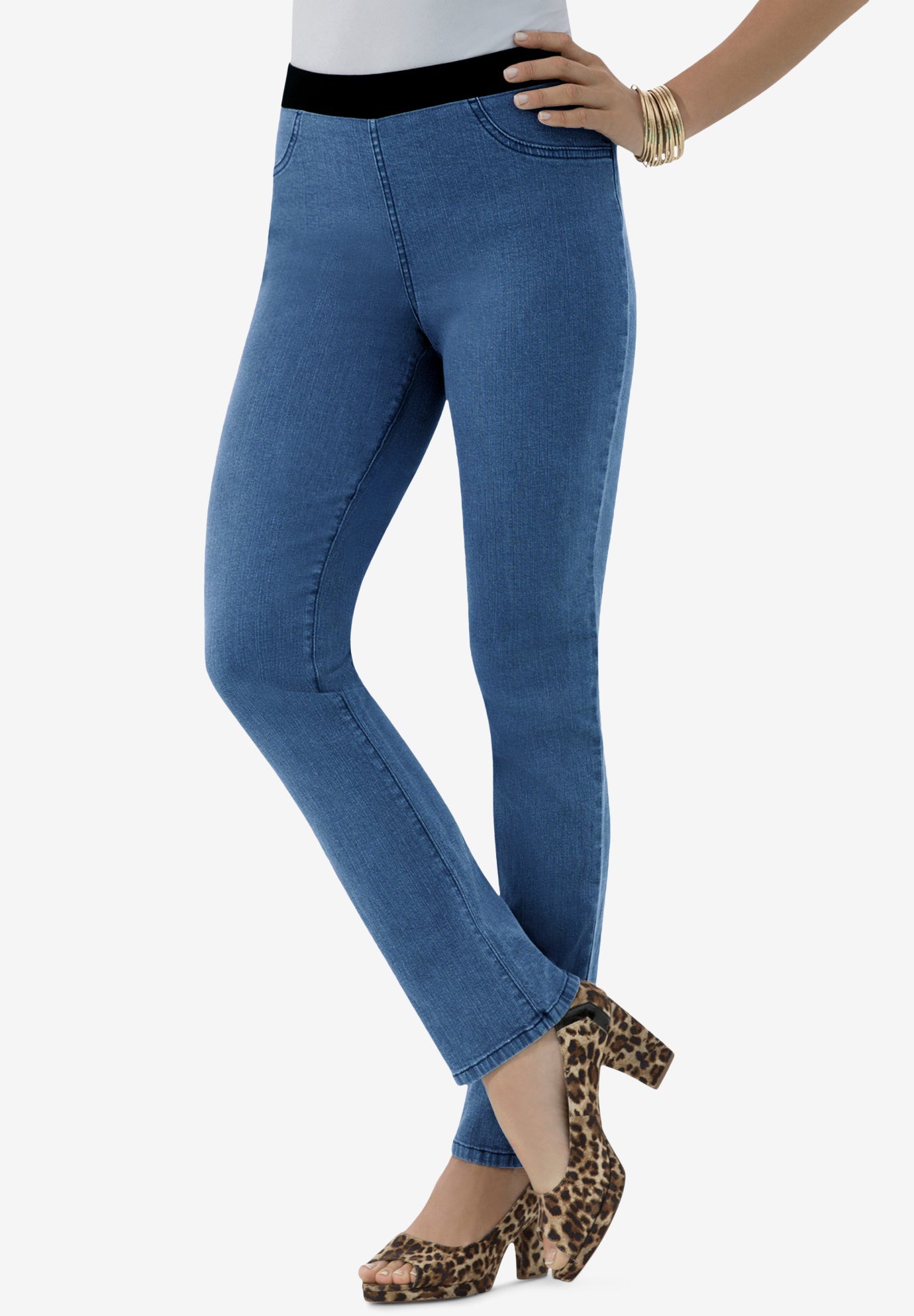 Plus Size Invisible Stretch® All Day Straight-Leg Jean image number 0