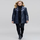 Plus Size A-Line Leather Jacket image number null