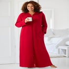 Long Hooded Fleece Sweatshirt Robe image number 0