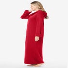 Long Hooded Fleece Sweatshirt Robe image number 2