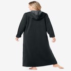 Long Hooded Fleece Sweatshirt Robe image number null