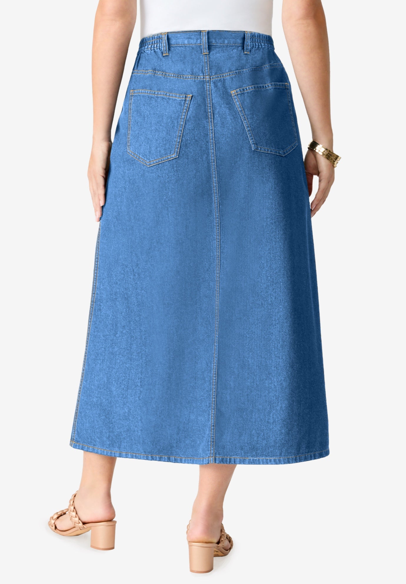 Plus Size Easy-Wear A-Line Skirt image number 1