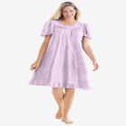 Short Floral Print Cotton Gown image number null